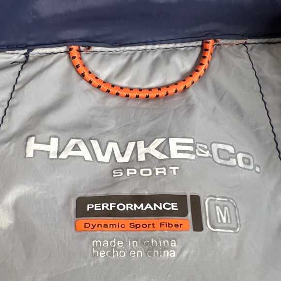 HAWKE & Co UL Down Puffer Down Jacket Mens Size Medium Zip Coat HEN1035 - Picture 5 of 5